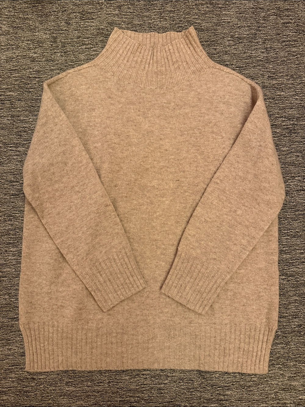 Almina Concept Taupe Mock Neck Sweater